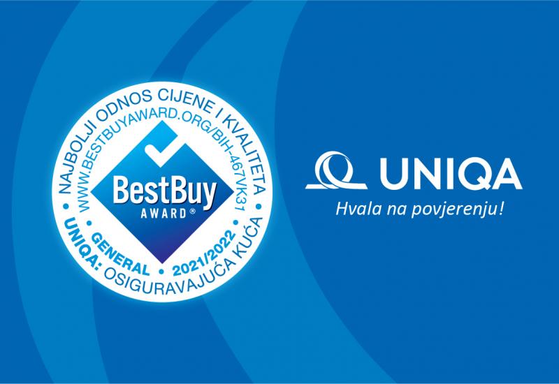 UNIQA Osiguranje dobitnik nagrade Best Buy Award za Bosnu i Hercegovinu 